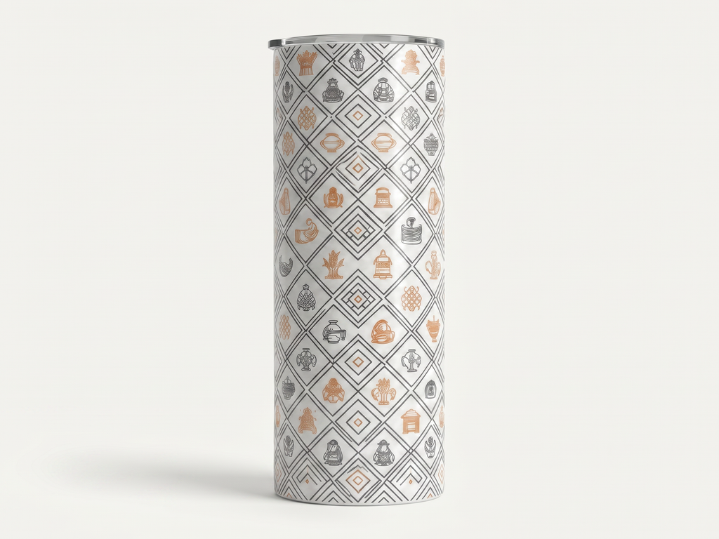 The Chittara Cross: Geometric Heritage Tumbler